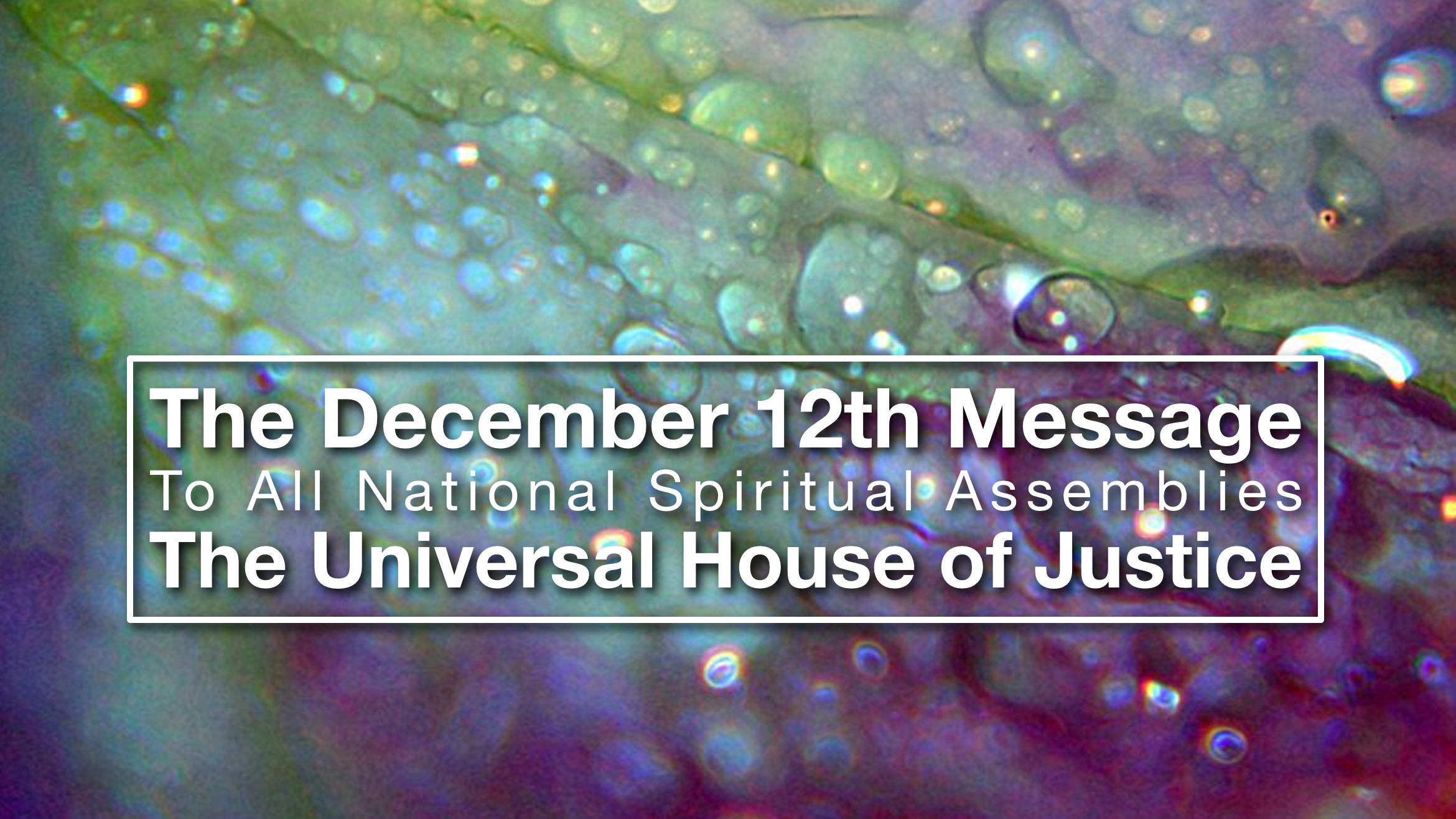 The December 12th 2011 Message Audio Book
