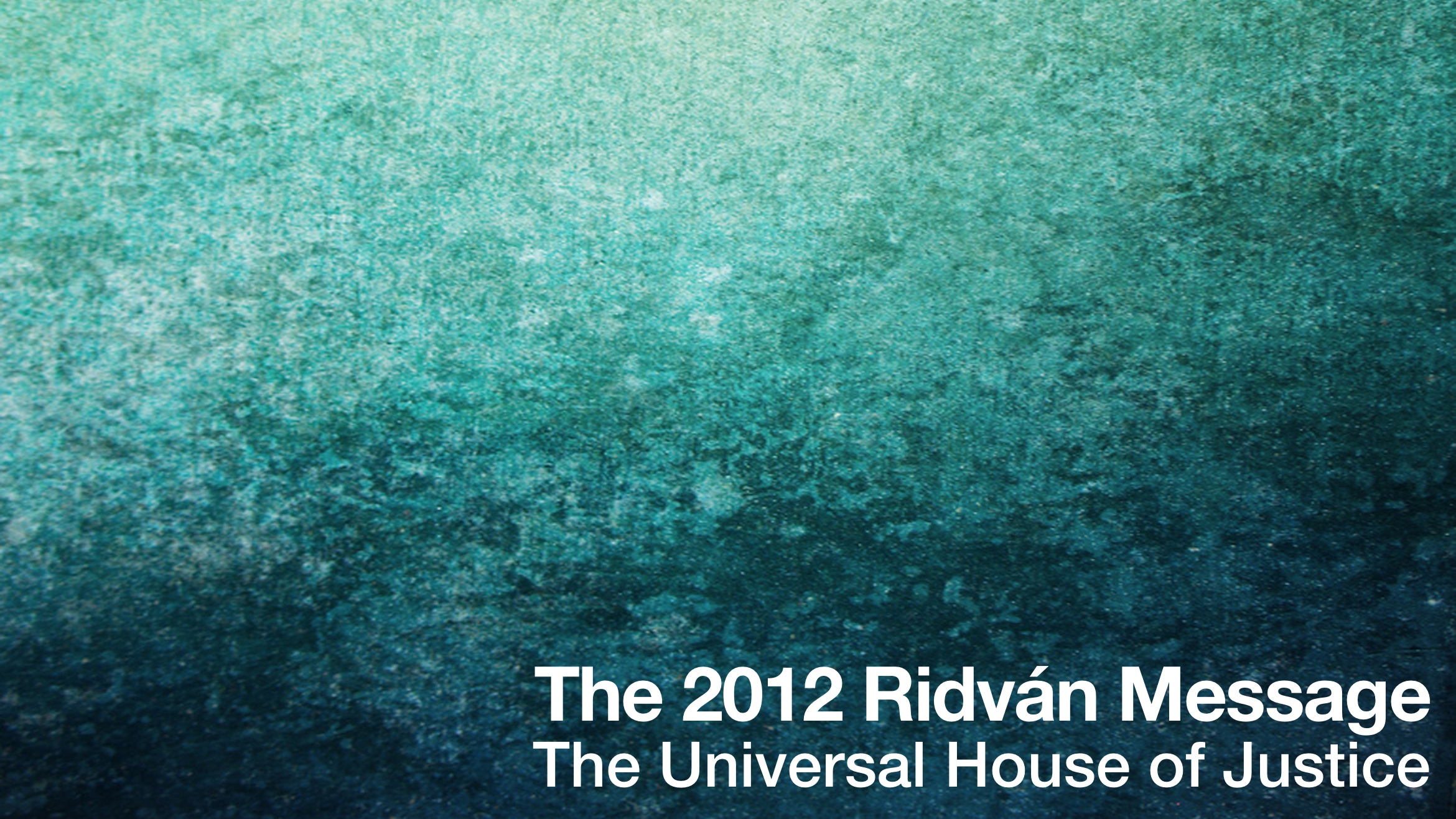 The 2012 Ridvan Message Audio Book